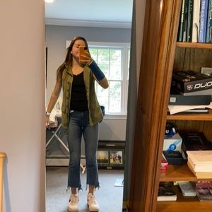 Super cute green denimy vest